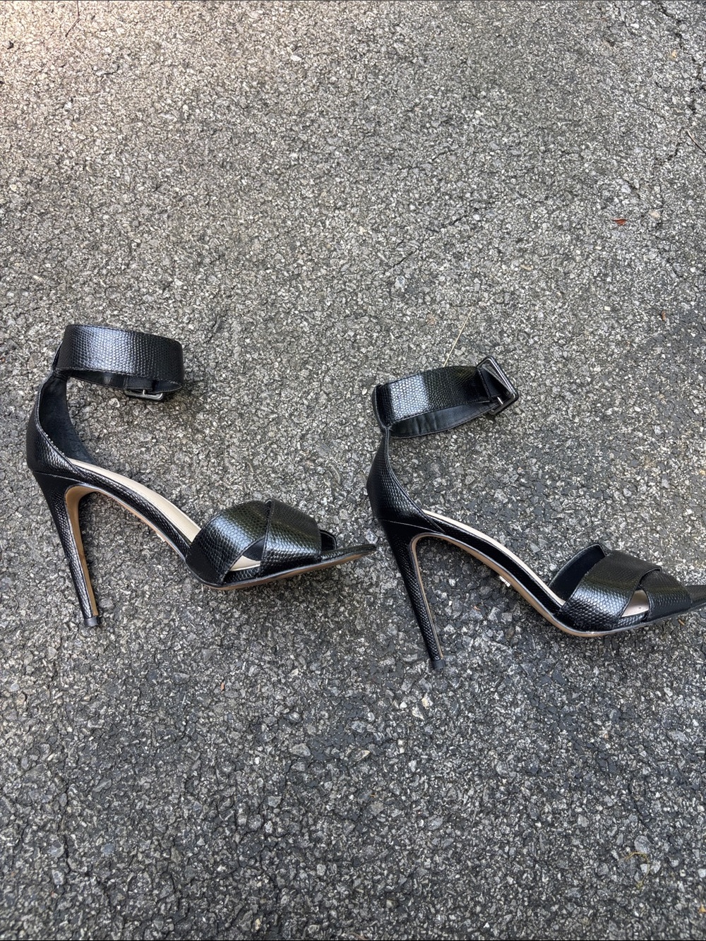 VTG Victoria's Secret Angel Collection Faux Croc Ankle Cuff Stiletto Heels 8B